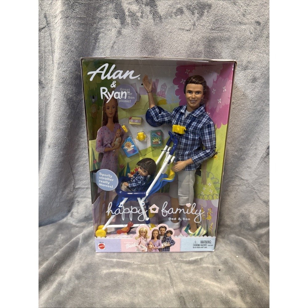Barbie Happy Family Alan & Ryan Dad & Son Doll Set 2002 Mattel 56710
